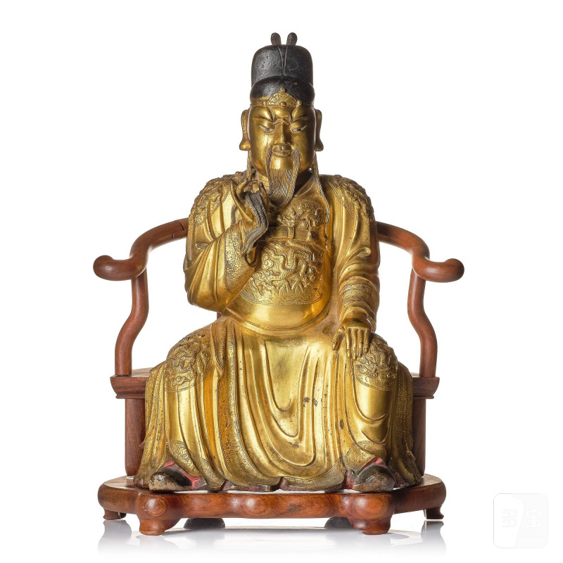 A large well cast figure of Guandi,